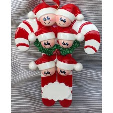 Candy Cane Ornament with 6
